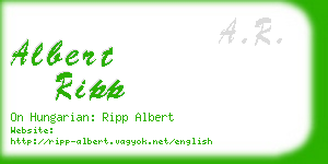 albert ripp business card